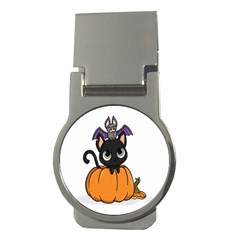 Halloween Cute Cat Money Clips (round)  by Bajindul