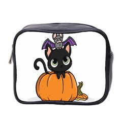 Halloween Cute Cat Mini Toiletries Bag (two Sides)