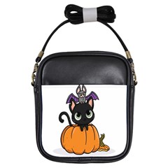 Halloween Cute Cat Girls Sling Bag