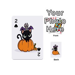 Halloween Cute Cat Playing Cards Double Sided (mini)