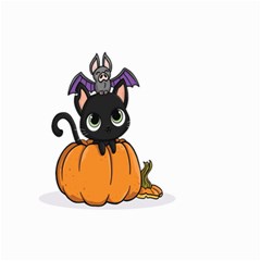 Halloween Cute Cat Small Garden Flag (two Sides) by Bajindul