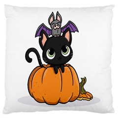 Halloween Cute Cat Large Cushion Case (one Side) by Bajindul