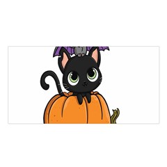 Halloween Cute Cat Satin Shawl by Bajindul