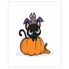 Halloween Cute Cat Drawstring Bag (small) by Bajindul