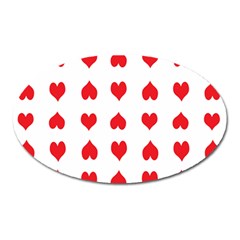 Heart Red Love Valentines Day Oval Magnet