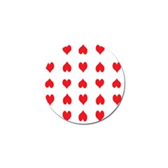 Heart Red Love Valentines Day Golf Ball Marker by Bajindul