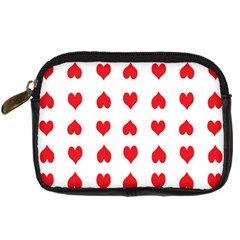 Heart Red Love Valentines Day Digital Camera Leather Case by Bajindul