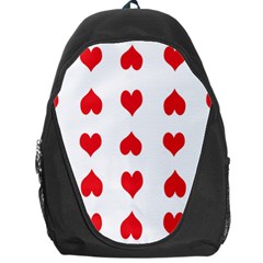 Heart Red Love Valentines Day Backpack Bag by Bajindul