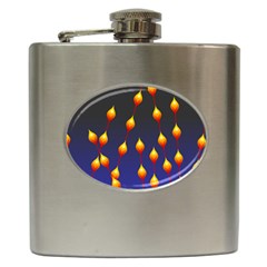 Flower Buds Floral Night Hip Flask (6 Oz)