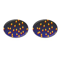 Flower Buds Floral Night Cufflinks (oval) by Bajindul