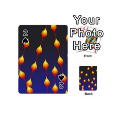 Flower Buds Floral Night Playing Cards Double Sided (mini)