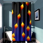 Flower Buds Floral Night Shower Curtain 36  x 72  (Stall)  Curtain(36 X72 ) - 33.26 x66.24  Curtain(36 X72 )