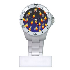 Flower Buds Floral Night Plastic Nurses Watch by Bajindul