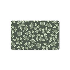 Flowers Pattern Spring Nature Magnet (name Card) by Bajindul