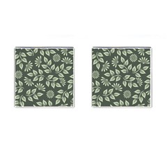 Flowers Pattern Spring Nature Cufflinks (square) by Bajindul