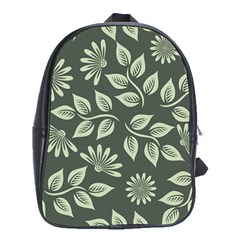 Flowers Pattern Spring Nature School Bag (xl) by Bajindul