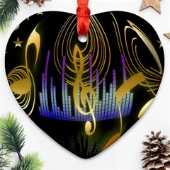 Background Level Clef Note Music Ornament (heart) by Bajindul