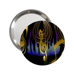 Background Level Clef Note Music 2 25  Handbag Mirrors by Bajindul