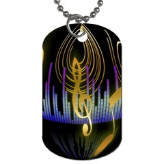 Background Level Clef Note Music Dog Tag (one Side) by Bajindul