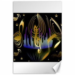 Background Level Clef Note Music Canvas 24  X 36  by Bajindul