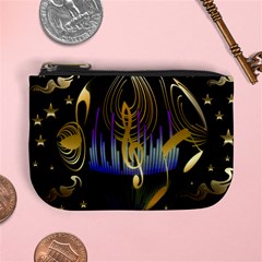 Background Level Clef Note Music Mini Coin Purse by Bajindul