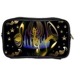 Background Level Clef Note Music Toiletries Bag (one Side) by Bajindul