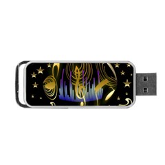 Background Level Clef Note Music Portable Usb Flash (one Side) by Bajindul