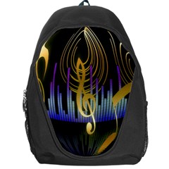 Background Level Clef Note Music Backpack Bag by Bajindul