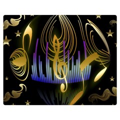 Background Level Clef Note Music Double Sided Flano Blanket (medium)  by Bajindul