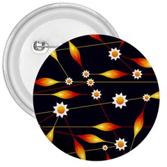 Flower Buds Floral Background 3  Buttons by Bajindul