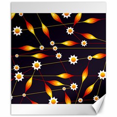 Flower Buds Floral Background Canvas 8  X 10  by Bajindul