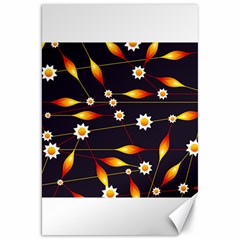 Flower Buds Floral Background Canvas 20  X 30  by Bajindul