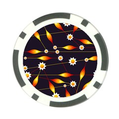 Flower Buds Floral Background Poker Chip Card Guard (10 Pack) by Bajindul