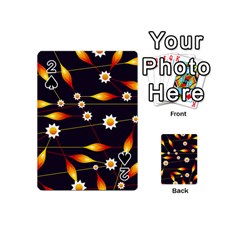 Flower Buds Floral Background Playing Cards Double Sided (mini) by Bajindul