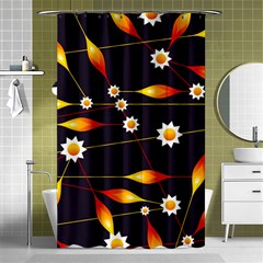 Flower Buds Floral Background Shower Curtain 48  X 72  (small)  by Bajindul