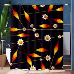 Flower Buds Floral Background Shower Curtain 60  X 72  (medium)  by Bajindul