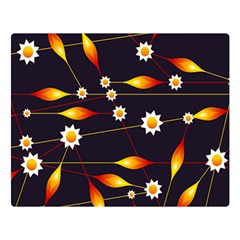 Flower Buds Floral Background Double Sided Flano Blanket (large)  by Bajindul