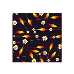 Flower Buds Floral Background Satin Bandana Scarf by Bajindul