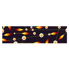 Flower Buds Floral Background Satin Scarf (oblong) by Bajindul