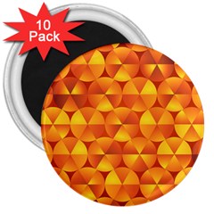 Background Triangle Circle Abstract 3  Magnets (10 Pack)  by Bajindul