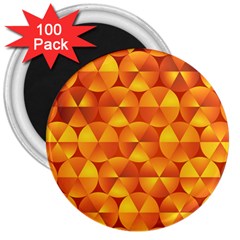 Background Triangle Circle Abstract 3  Magnets (100 Pack) by Bajindul