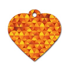 Background Triangle Circle Abstract Dog Tag Heart (two Sides) by Bajindul