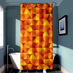 Background Triangle Circle Abstract Shower Curtain 36  X 72  (stall)  by Bajindul