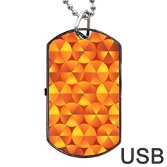 Background Triangle Circle Abstract Dog Tag Usb Flash (one Side) by Bajindul