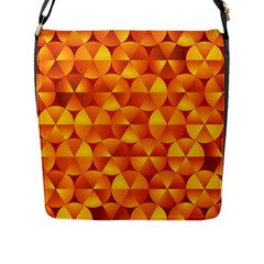 Background Triangle Circle Abstract Flap Closure Messenger Bag (l) by Bajindul