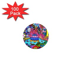 Pond Abstract  1  Mini Magnets (100 Pack)  by okhismakingart