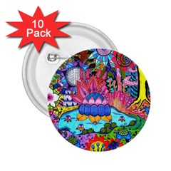 Pond Abstract  2 25  Buttons (10 Pack)  by okhismakingart