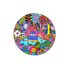 Pond Abstract  Magnet 3  (round) by okhismakingart