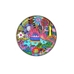 Pond Abstract  Hat Clip Ball Marker by okhismakingart