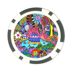 Pond Abstract  Poker Chip Card Guard by okhismakingart